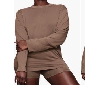 Skims (oxide) boyfriend long sleeve and boxer set